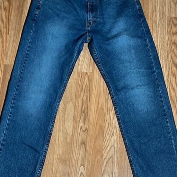 Levi's 505 1649 Regular Fit Straight Leg 100% Cotton Blue Denim Jeans 34 x 32 - Picture 2 of 10